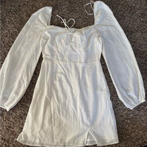 Princess Polly White Long Sleeve Dress